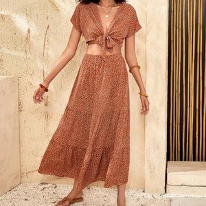 Two piece set. Top and skirt.